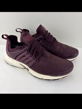 Nike Air Presto Leather Burgundy Maroon Women’s US 9 Sneakers Casual Running